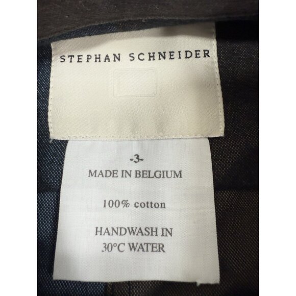 Stephan Schneider Womens Flannel Shirt Sz 3 Large Long Sleeve Button Up Belgium - Picture 6 of 9